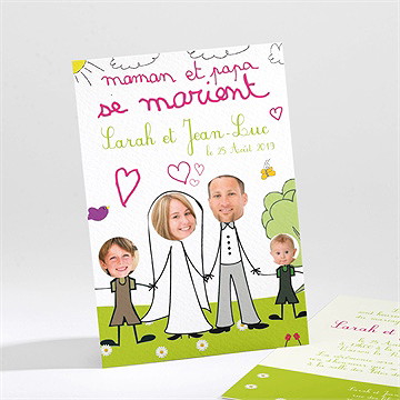 Faire-part mariage notre belle famille