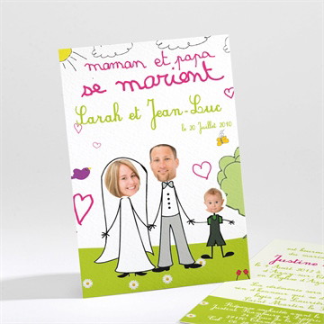 Faire-part mariage j'annonce leur mariage