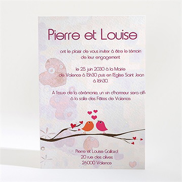 Faire-part mariage carte originale - Dos du faire-part