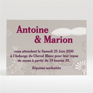 Carton d'invitation mariage montgolfière de coeurs