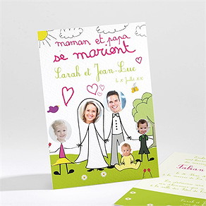 Faire-part mariage vive les mariés