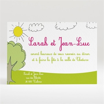 Carton d'invitation mariage vive les mariés