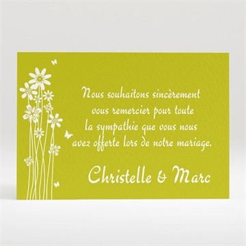 Remerciement mariage marguerite de l'amour