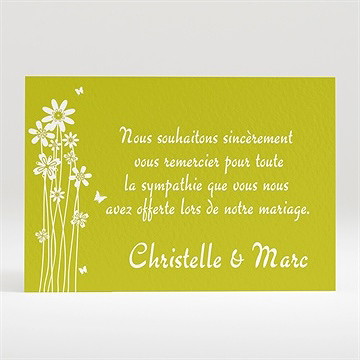 Remerciement mariage marguerite de l'amour