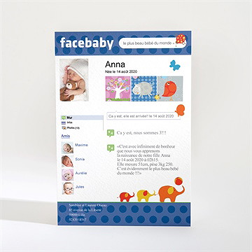 Faire-part naissance facebaby