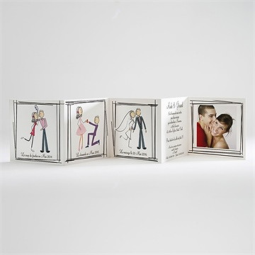 Faire-part mariage notre coup de foudre - Intérieur du faire-part