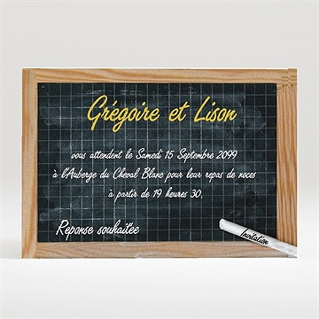 Carton d'invitation mariage au tableau !