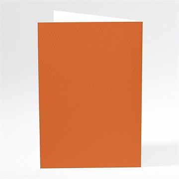 Menu mariage annonce en gris et orange - Dos du menu