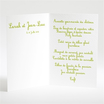 Menu mariage papa et maman se marient! - Intérieur du menu