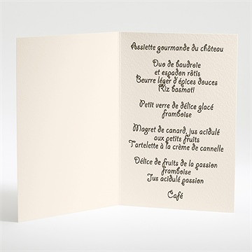 Menu mariage montage photo humouristique - Intérieur du menu