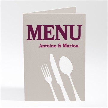 Menu mariage montgolfière de coeurs