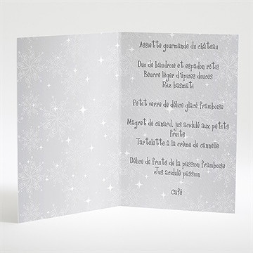 Menu mariage carte invitation originale - Intérieur du menu