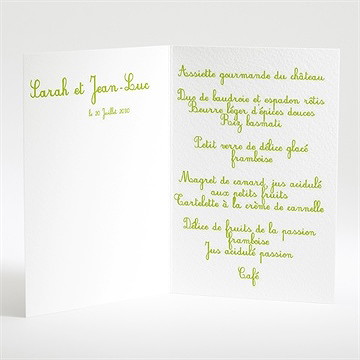 Menu mariage papa et maman se marient - Intérieur du menu