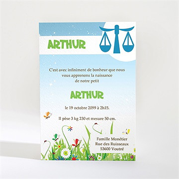 Faire-part naissance faire-part naissance - Dos du faire-part