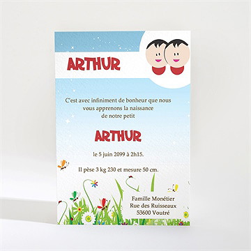 Faire-part naissance faire-part naissance - Dos du faire-part