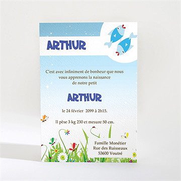 Faire-part naissance faire-part naissance - Dos du faire-part