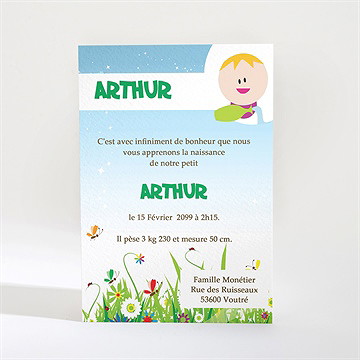 Faire-part naissance faire-part naissance - Dos du faire-part