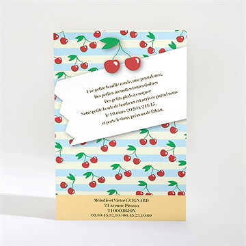 Faire-part naissance faire-part naissance - verso du faire-part