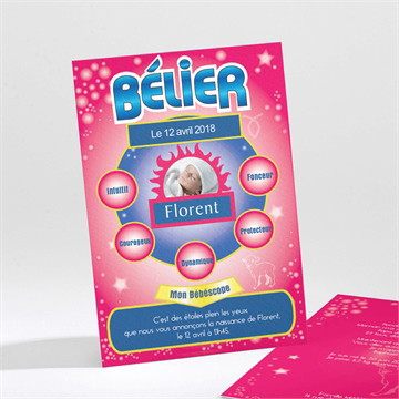 Faire-part naissance bélier