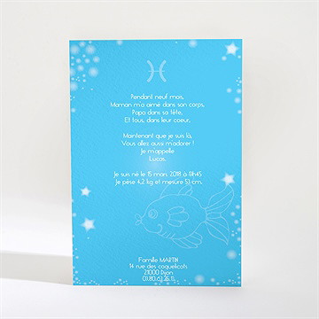 Faire-part naissance faire-part naissance - Dos du faire-part