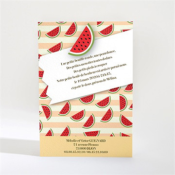 Faire-part naissance faire-part naissance - Dos du faire-part