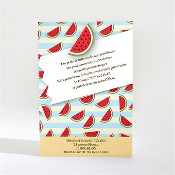 Faire-part naissance faire-part naissance - Dos du faire-part