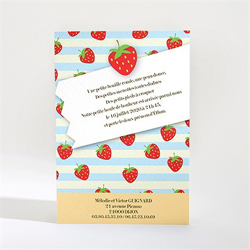 Faire-part naissance faire-part naissance - Dos du faire-part