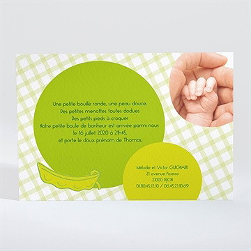 Faire-part naissance faire-part naissance - Dos du faire-part