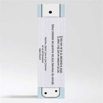 Faire-part naissance faire-part naissance - Dos du faire-part