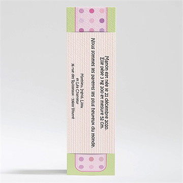 Faire-part naissance faire-part naissance - Dos du faire-part