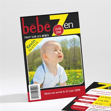 Faire-part naissance parodie magazine humoristique