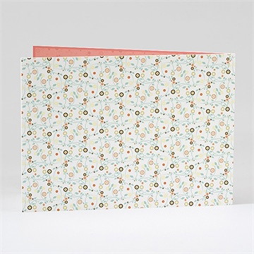 Faire-part naissance petits pieds et liberty - Dos du faire-part