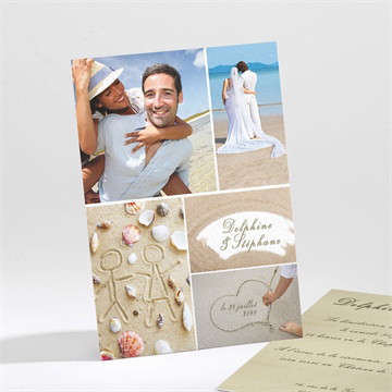Faire-part mariage sur la plage