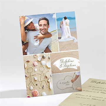 Faire-part mariage sur la plage