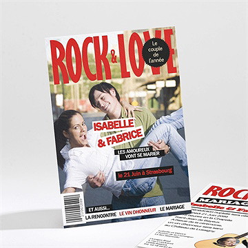 Faire-part mariage rock and love