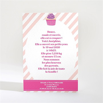 Faire-part naissance faire-part naissance - Dos du faire-part