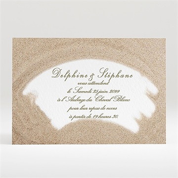 Carton d'invitation mariage sur la plage