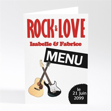 Menu mariage rock and love