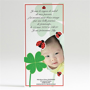 Faire-part naissance ma chance