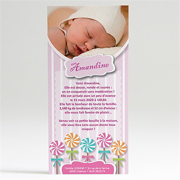 Faire-part naissance faire part champetre vintage