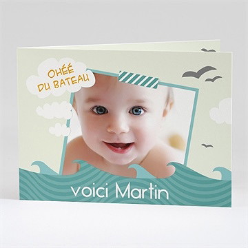Faire-part naissance le petit bateau de bébé