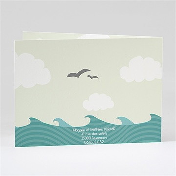 Faire-part naissance le petit bateau de bébé - Dos du faire-part