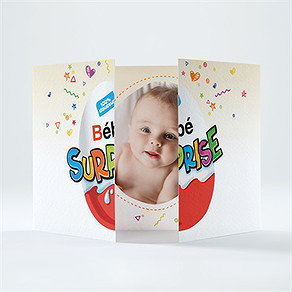 Faire-part naissance petit oeuf surprise