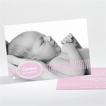 Faire-part naissance photo rose fille