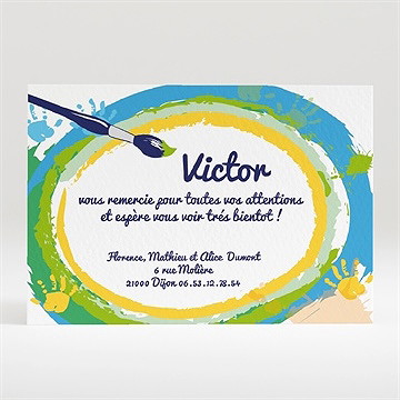 Remerciement naissance carte naissance photo souvenir