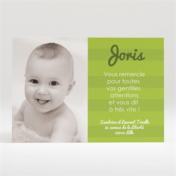 Remerciement naissance faire part photo original