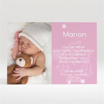 Remerciement naissance balance