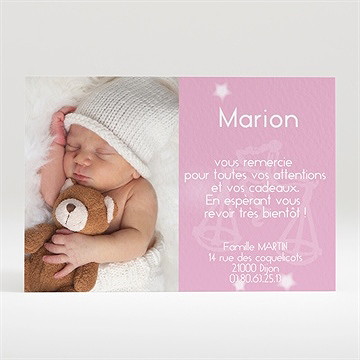 Remerciement naissance balance