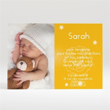 Remerciement naissance astro lion