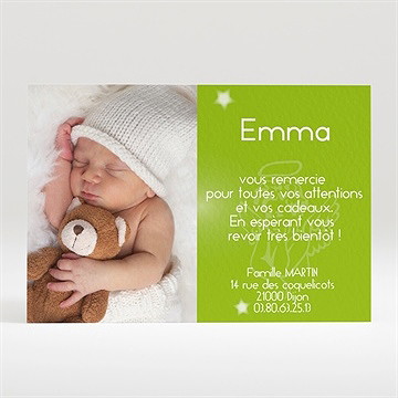 Remerciement naissance astro vierge